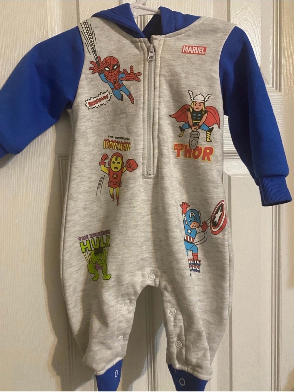Marvel Hooded Sweatshirt Romper